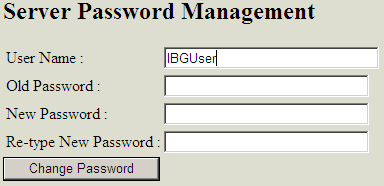 Server Password Management