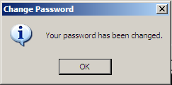 ''Your password has been changed''